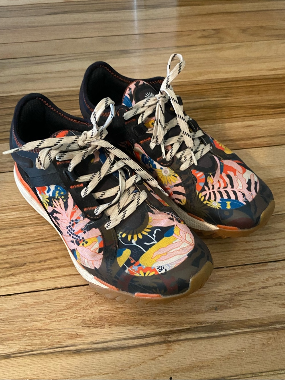 NorthFace floral hiking sneakers